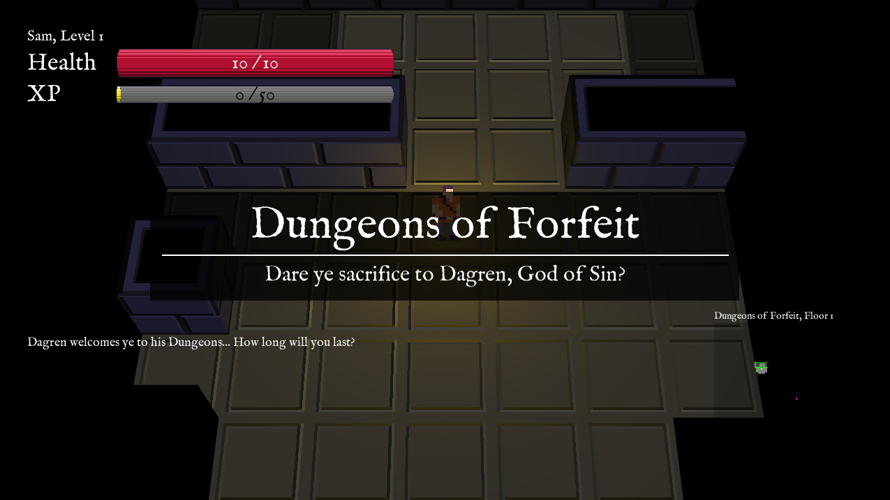 Screenshot of Dungeons of Forfeit